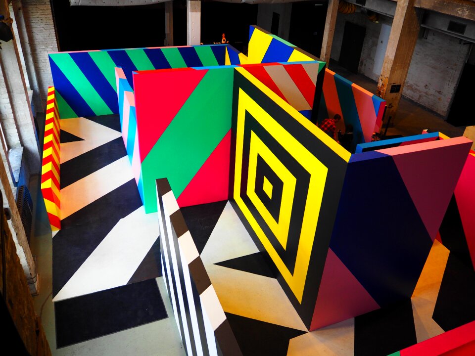 Color abstract stripes
