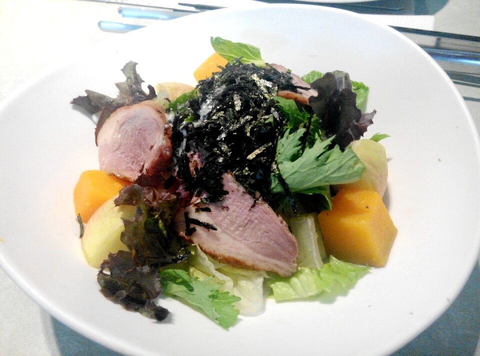 Salad laver fruit and vegetable salad