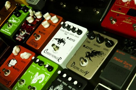 Pedals effects electric guitar photo