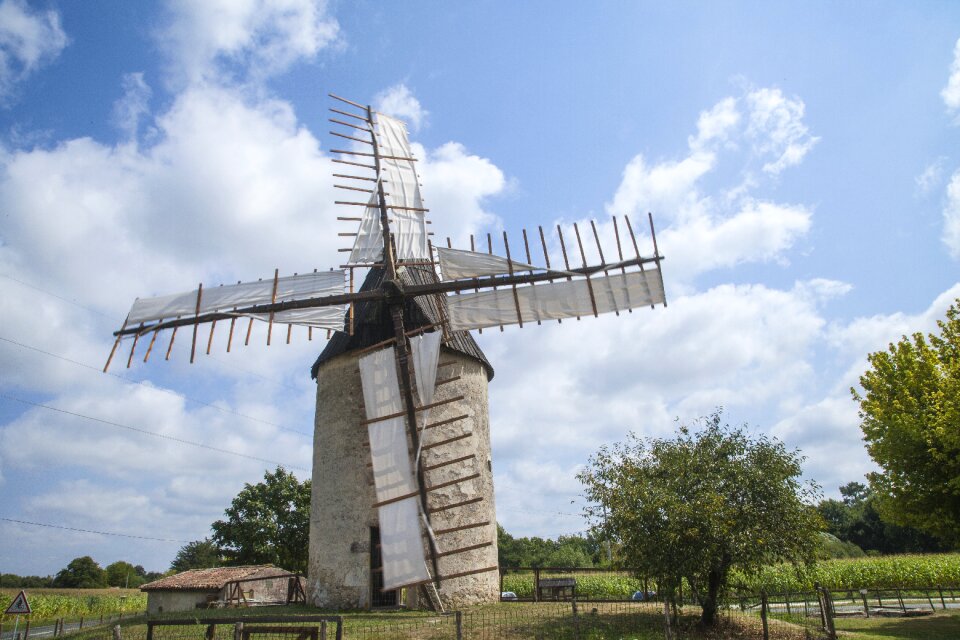 Sky wind mill nature