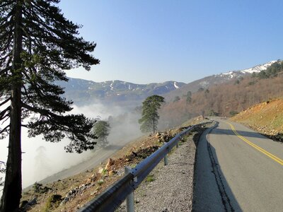 Mountains fog