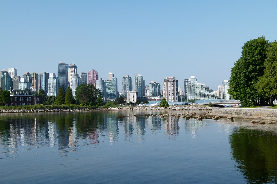 Skyscrapers pacific shoreline