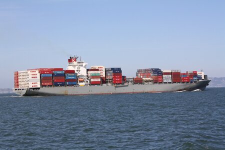 Cargo ship transportation photo