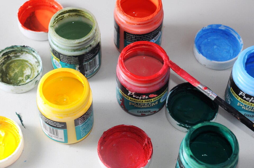 Tempera colorful color