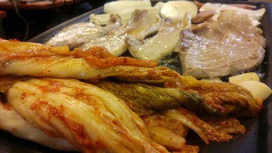 Kimchi meat pork photo
