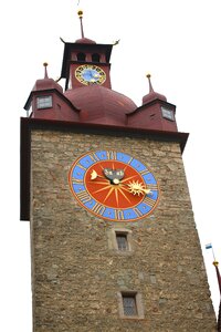 Tower clock tower color photo