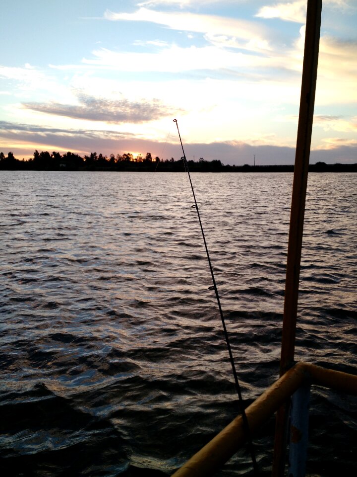 Lake sky fishing photo