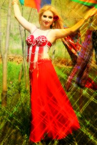 Turk belly dance red