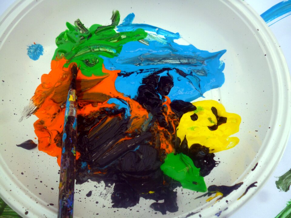 Colors mixing colors