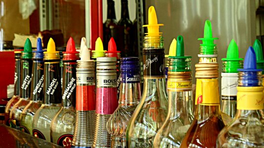 Pub bottles alcohol