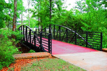 Landscape scenic green bridge