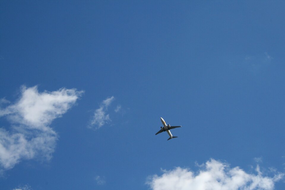 Plane clouds aviation