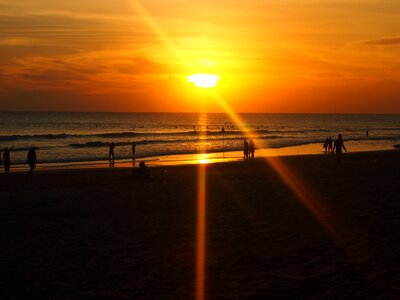 Summer beach sunset photo