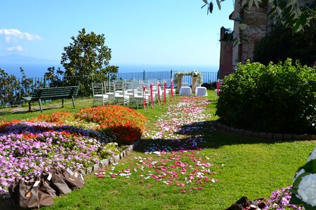 Flowers landscape altar