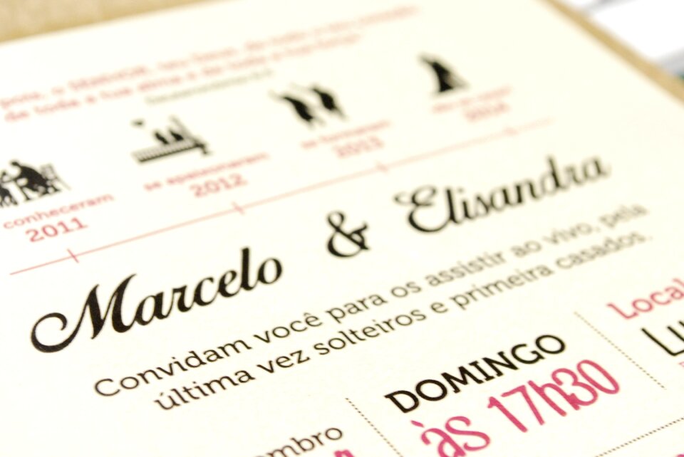 Texture marriage invitation