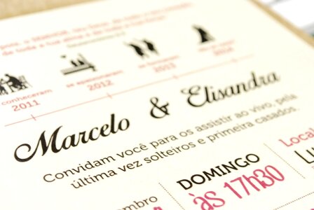 Texture marriage invitation