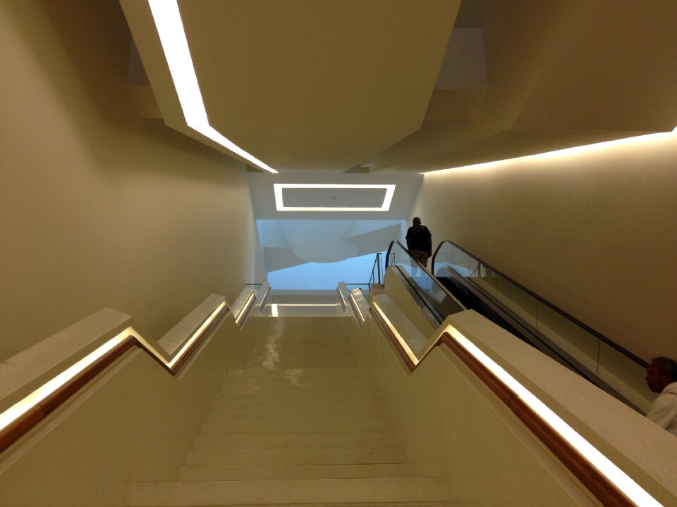 Silhouette man stairway
