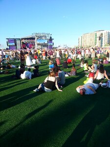 Concert sitting grass