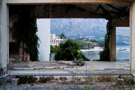 Hotels abandoned destroyed