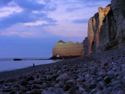Normandy cliffs france photo