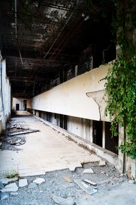 Hotels abandoned destroyed