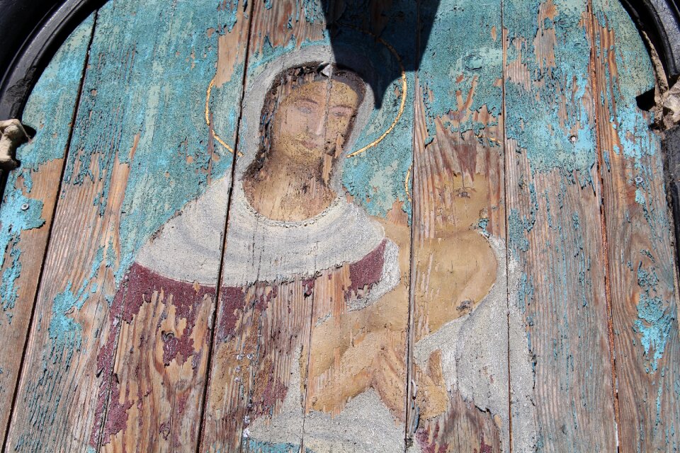 Jesus child painting folk art