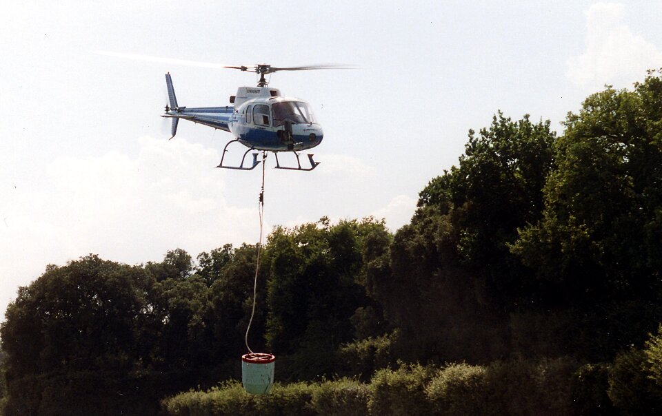 Helicopter fires fire
