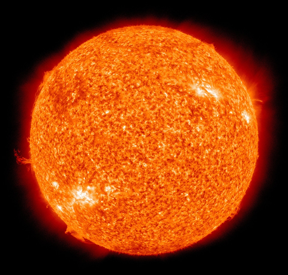 Sunlight eruption prominence