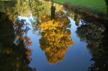 Schlossgarten pond sky photo