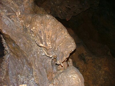 Karst limestone stalactite