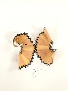 Pencil cut wood shavings pencil