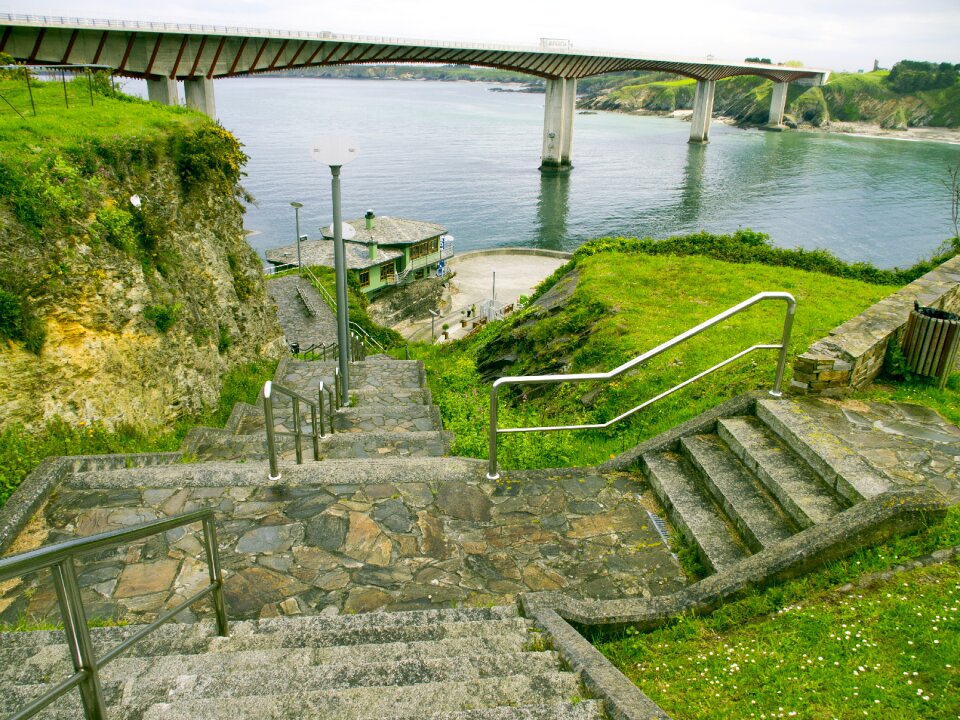 Stairs bridge ribadeo sea lugo