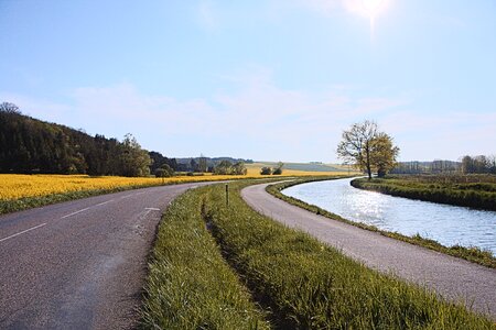 The nivernais canal against the light burgundy
