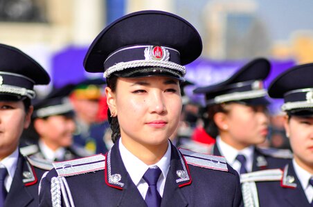 Women officer parade