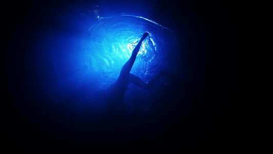 Feeling swimming water