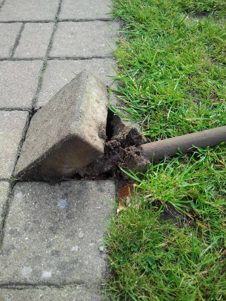 Work sidewalk footpath