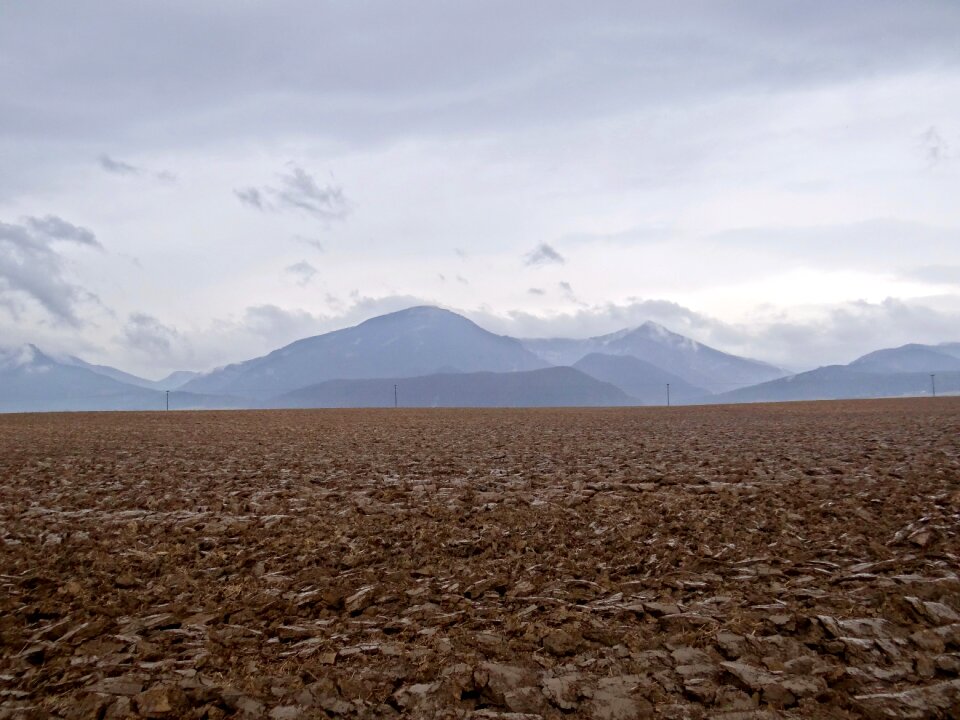 Clouds landscape field