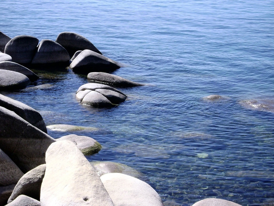 Rocky beach boulders riprap