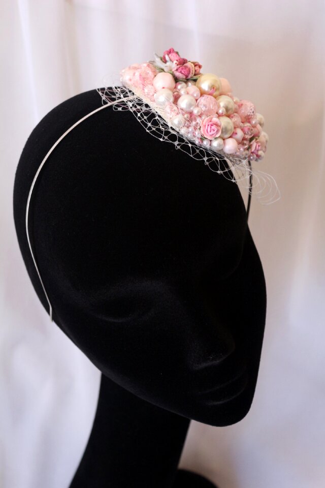 Pink ivory head band
