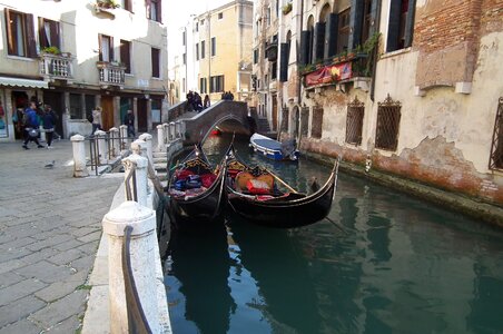 Venice channel gondola photo