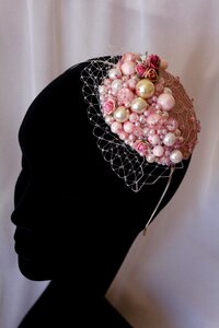 Pink ivory head band
