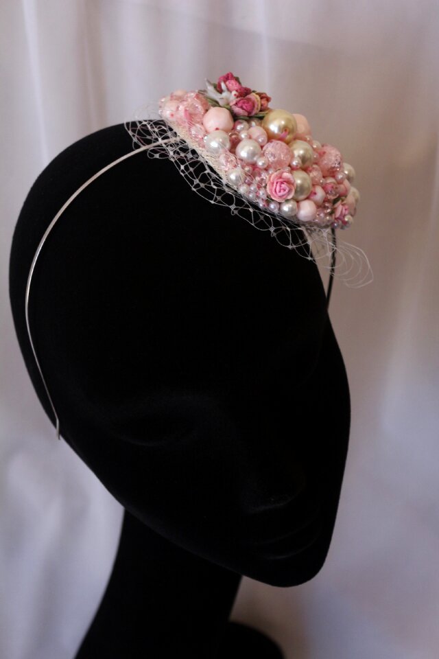 Pink ivory head band