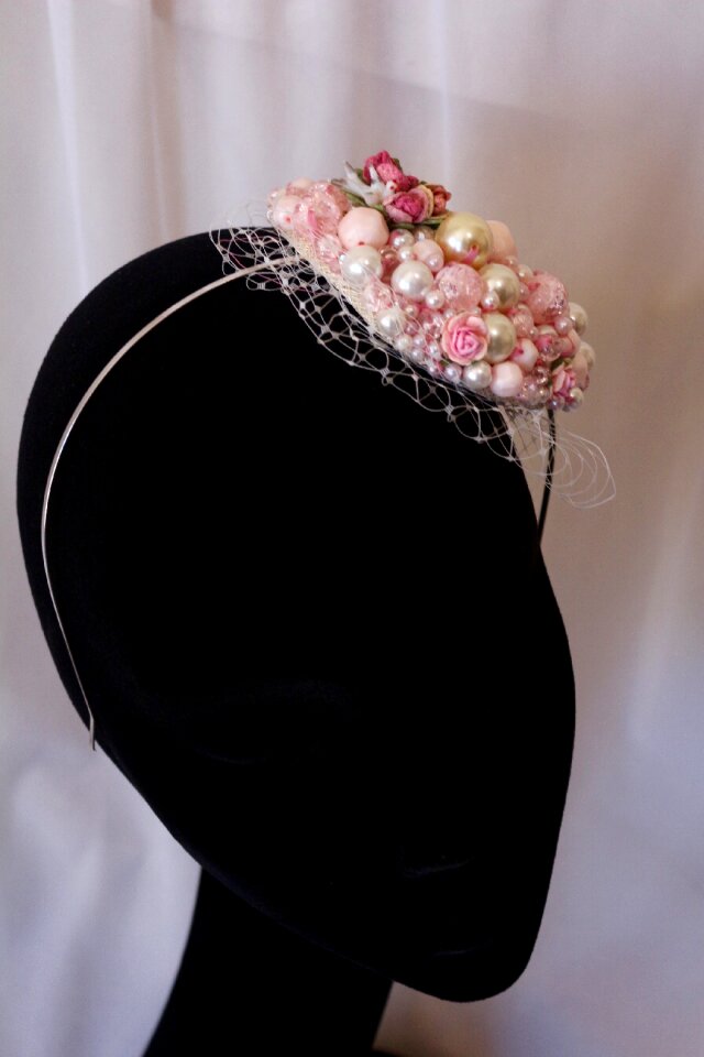 Pink ivory head band