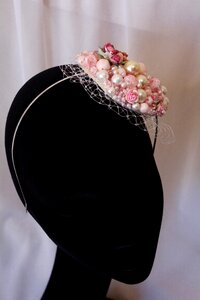 Pink ivory head band
