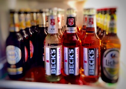 Alcohol beer bottle brown