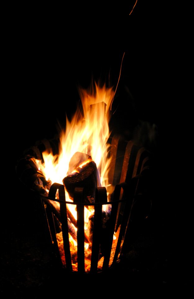 Flame dark hot