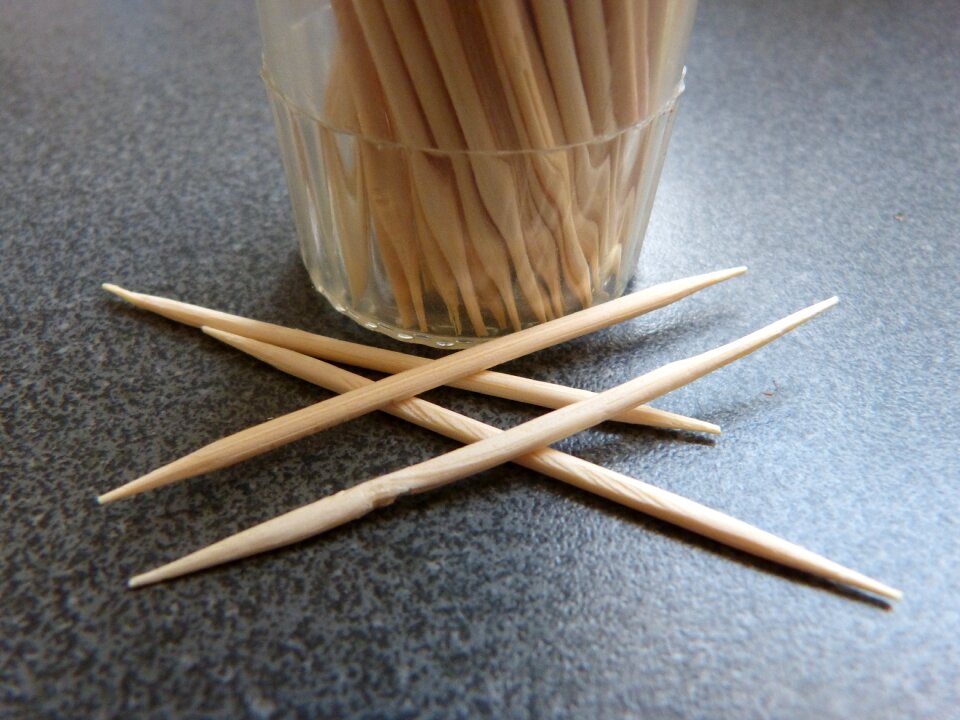 Toothpick container wood