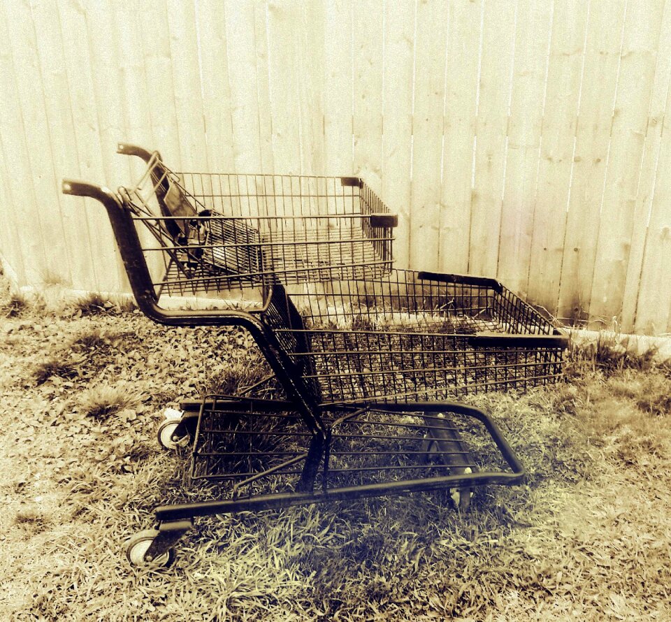 Abandoned grocery cart