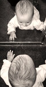 Mirror image mirrored pleased
