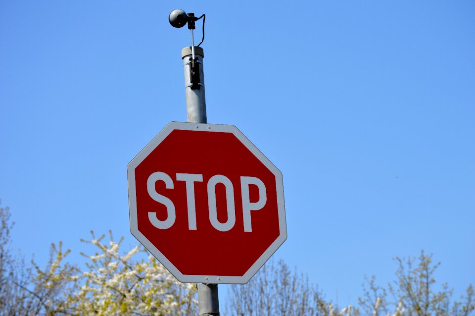 Traffic sign camera warnschild